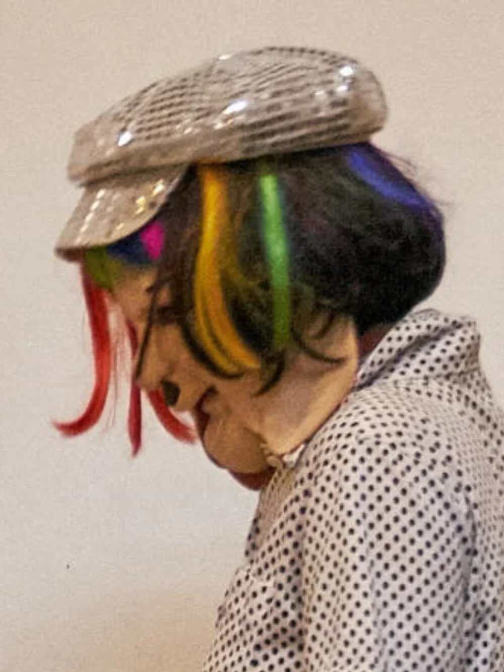 1980s Silver Sequin Beret Cap Hat